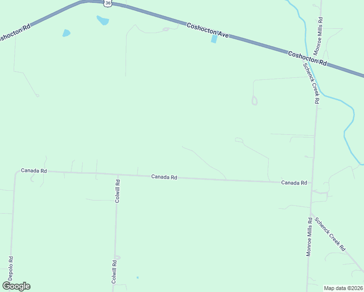 map of restaurants, bars, coffee shops, grocery stores, and more near 20561 Canada Road in Gambier