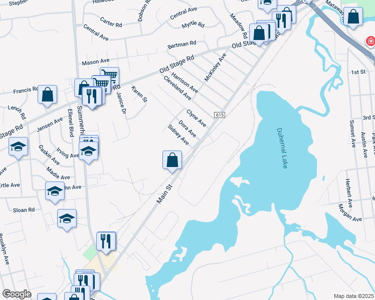 map of restaurants, bars, coffee shops, grocery stores, and more near 28 Victoria Avenue in Spotswood