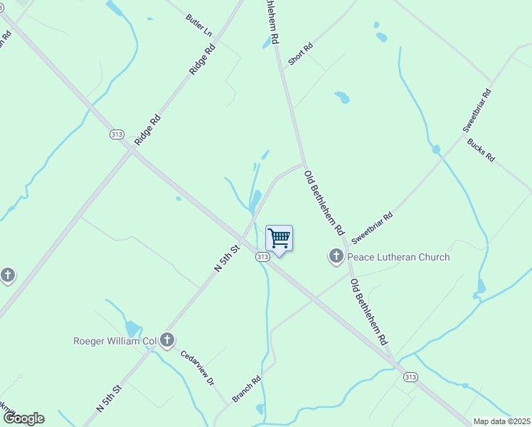 map of restaurants, bars, coffee shops, grocery stores, and more near 2325 North 5th Street in Perkasie