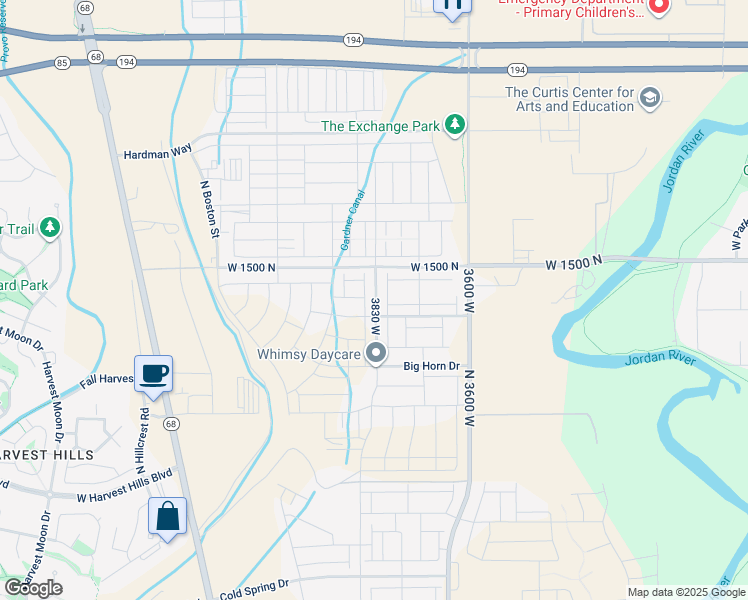 map of restaurants, bars, coffee shops, grocery stores, and more near 1451 North 3830 West in Eagle Mountain