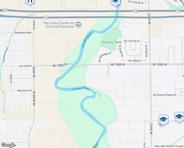 map of restaurants, bars, coffee shops, grocery stores, and more near 1474 North 2950 West in Lehi