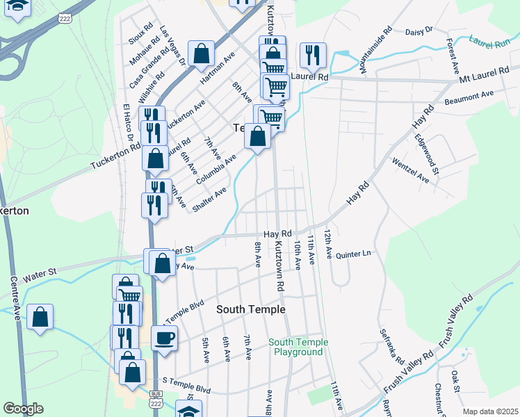 map of restaurants, bars, coffee shops, grocery stores, and more near 4603 8th Avenue in Temple