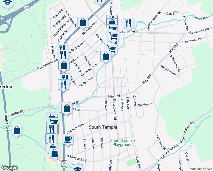 map of restaurants, bars, coffee shops, grocery stores, and more near 4603 8th Avenue in Temple