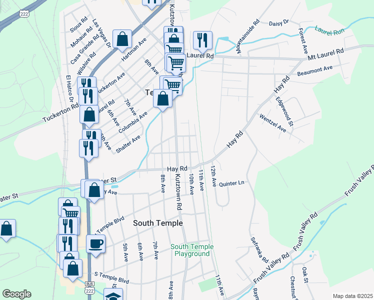map of restaurants, bars, coffee shops, grocery stores, and more near 4602 10th Avenue in Temple