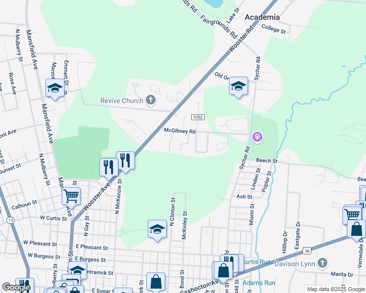 map of restaurants, bars, coffee shops, grocery stores, and more near 7 Highmeadow Drive in Mount Vernon