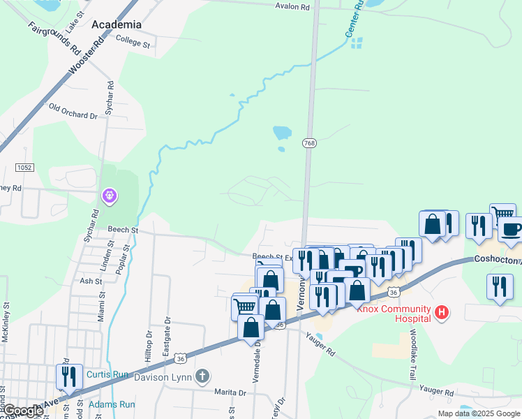 map of restaurants, bars, coffee shops, grocery stores, and more near 85 Fairway Drive in Mount Vernon