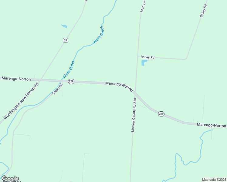 map of restaurants, bars, coffee shops, grocery stores, and more near 3454 Ohio 229 in Marengo