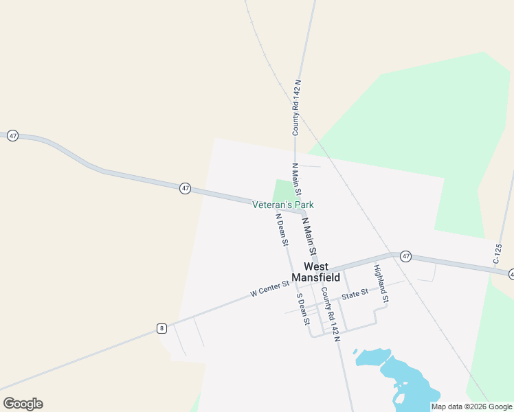map of restaurants, bars, coffee shops, grocery stores, and more near 262 Lake Avenue in West Mansfield