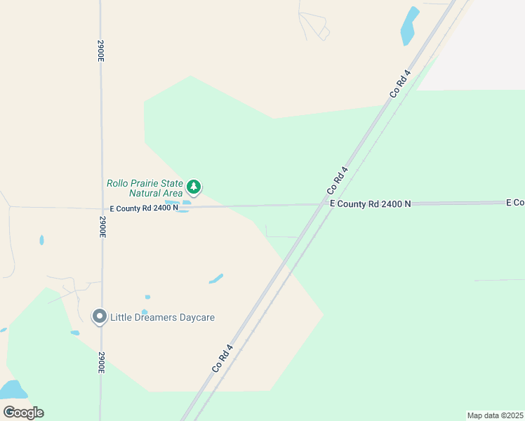 map of restaurants, bars, coffee shops, grocery stores, and more near 29449 East County Road 2400 North in Manito