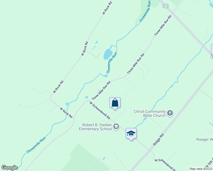 map of restaurants, bars, coffee shops, grocery stores, and more near 1835 3 Mile Run Rd in Perkasie