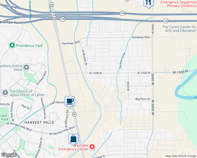 map of restaurants, bars, coffee shops, grocery stores, and more near 1453 Linen Way in Lehi