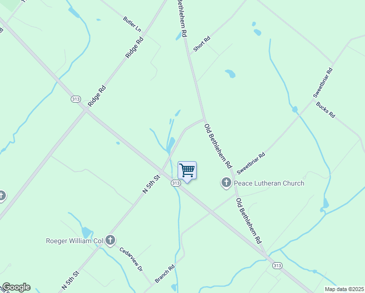 map of restaurants, bars, coffee shops, grocery stores, and more near 2333 North 5th Street in Perkasie