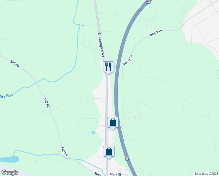 map of restaurants, bars, coffee shops, grocery stores, and more near Interstate 99 in Duncansville