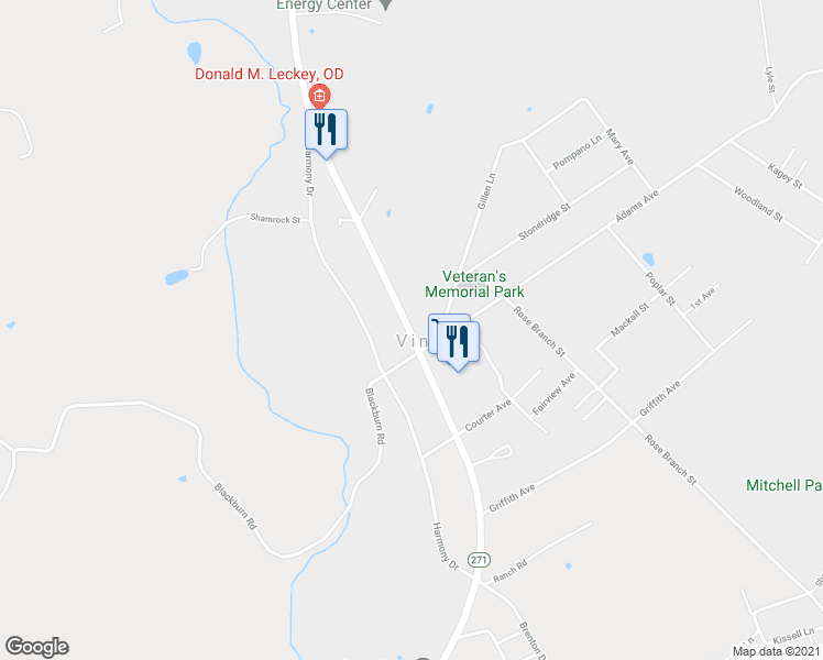 map of restaurants, bars, coffee shops, grocery stores, and more near 2766 William Penn Avenue in Johnstown