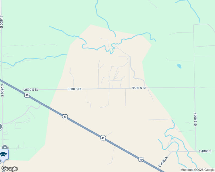 map of restaurants, bars, coffee shops, grocery stores, and more near 3331 3500 South Street in Vernal