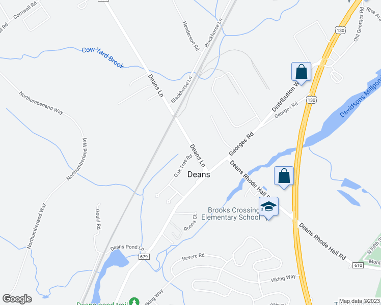 map of restaurants, bars, coffee shops, grocery stores, and more near 2 Oak Tree Road in South Brunswick Township