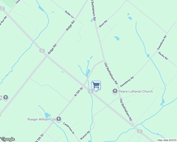 map of restaurants, bars, coffee shops, grocery stores, and more near 2340 North 5th Street in Perkasie