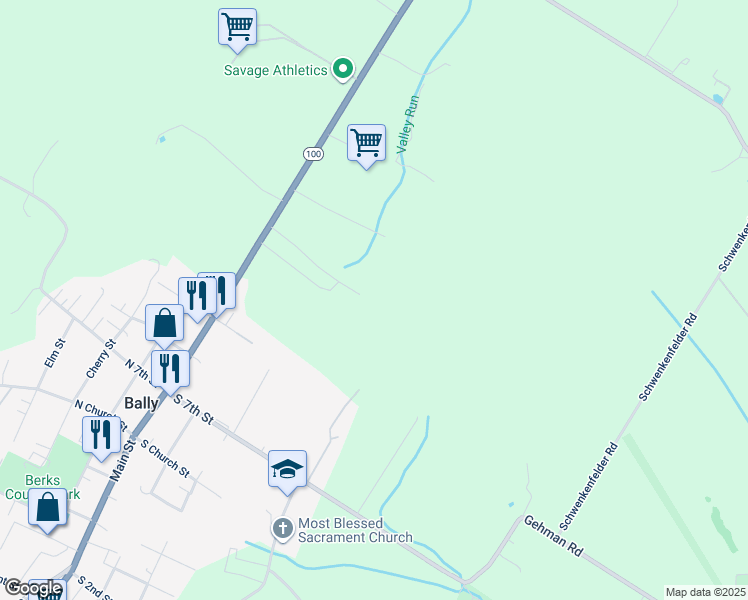 map of restaurants, bars, coffee shops, grocery stores, and more near in Bally