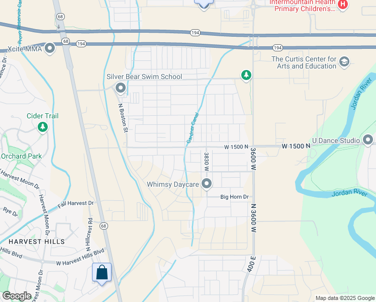 map of restaurants, bars, coffee shops, grocery stores, and more near 9320 North 10400 West in Lehi