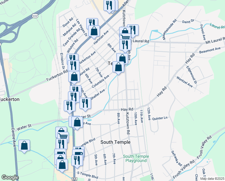 map of restaurants, bars, coffee shops, grocery stores, and more near 4704 8th Avenue in Temple