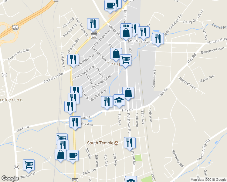 map of restaurants, bars, coffee shops, grocery stores, and more near 4704 8th Avenue in Temple