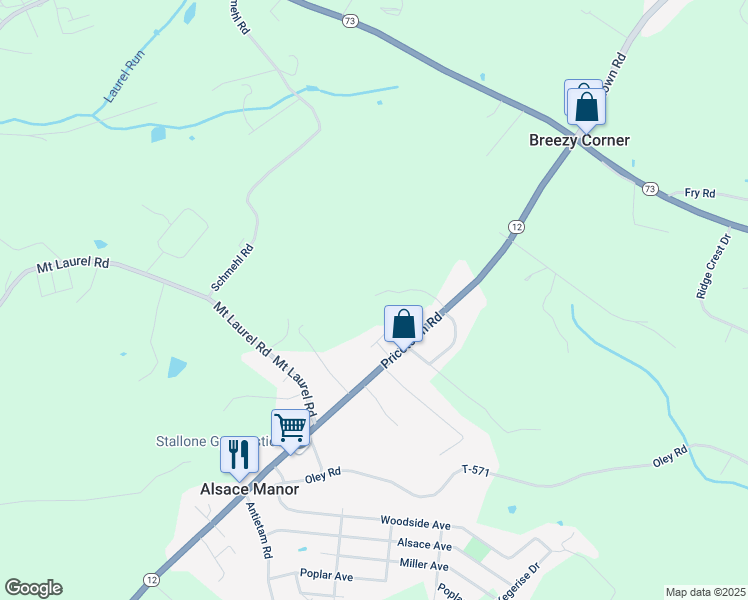 map of restaurants, bars, coffee shops, grocery stores, and more near 325 Freeman Drive in Fleetwood