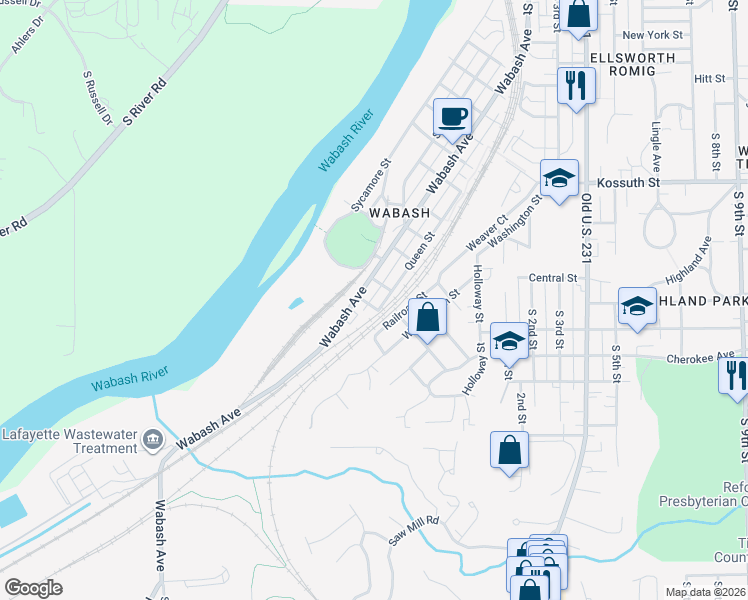 map of restaurants, bars, coffee shops, grocery stores, and more near 215 Manford Street in Lafayette