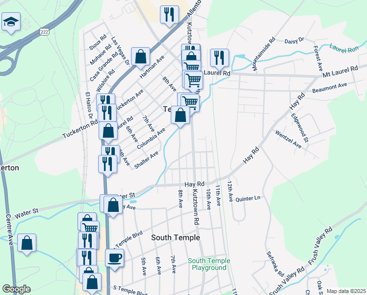 map of restaurants, bars, coffee shops, grocery stores, and more near 4721 8th Avenue in Temple