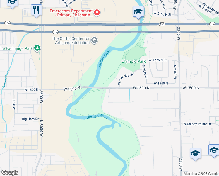 map of restaurants, bars, coffee shops, grocery stores, and more near 1474 North 2950 West in Lehi