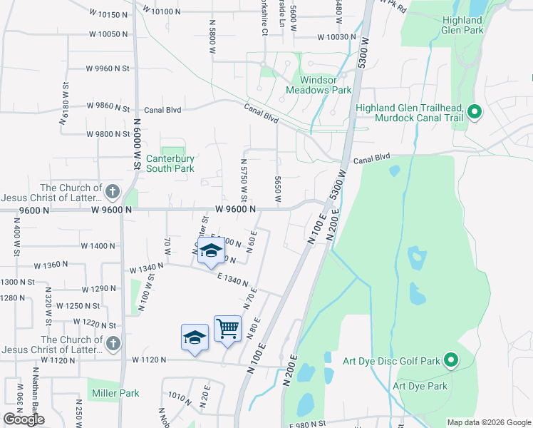 map of restaurants, bars, coffee shops, grocery stores, and more near 1468 North 70 East in American Fork