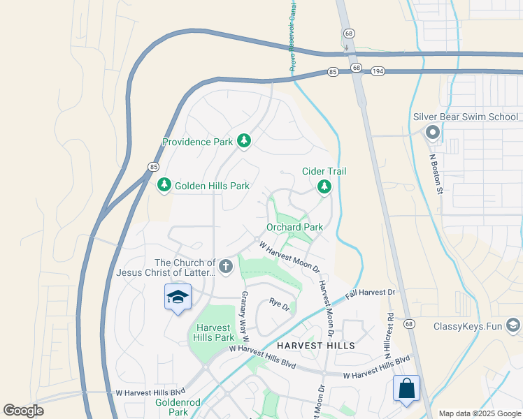 map of restaurants, bars, coffee shops, grocery stores, and more near 2419 North Nectar Way in Saratoga Springs