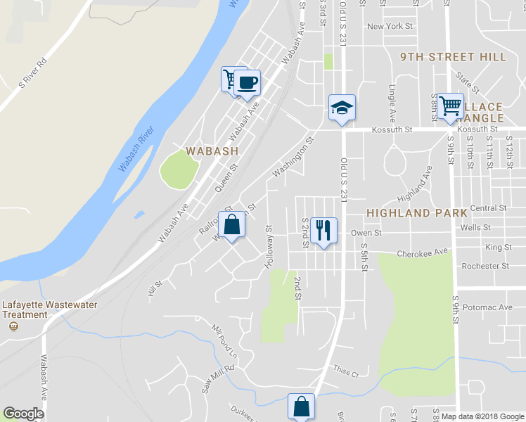 map of restaurants, bars, coffee shops, grocery stores, and more near 1028 Holloway Drive in Lafayette