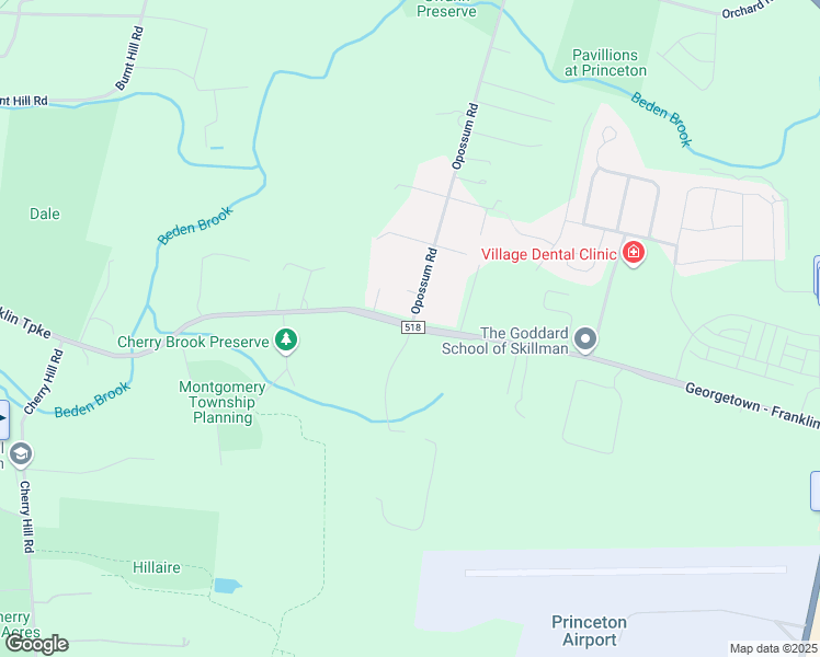 map of restaurants, bars, coffee shops, grocery stores, and more near 100 Business Park Drive in Princeton