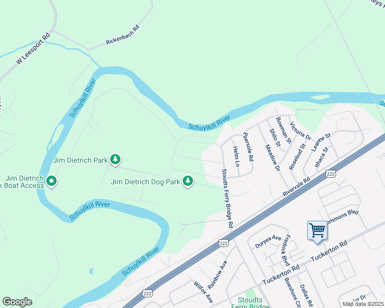 map of restaurants, bars, coffee shops, grocery stores, and more near 1017 Antonio Drive in Reading