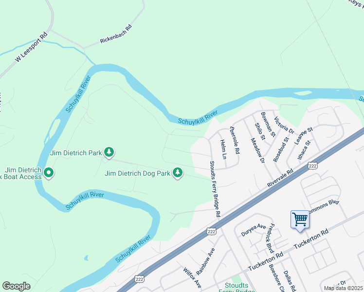 map of restaurants, bars, coffee shops, grocery stores, and more near 1017 Antonio Drive in Reading