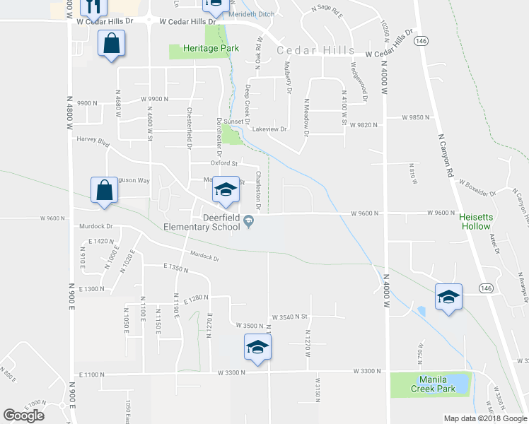 map of restaurants, bars, coffee shops, grocery stores, and more near 4306 Harvey Boulevard in Cedar Hills