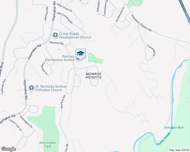 map of restaurants, bars, coffee shops, grocery stores, and more near 172 Monticello Drive in Monroeville