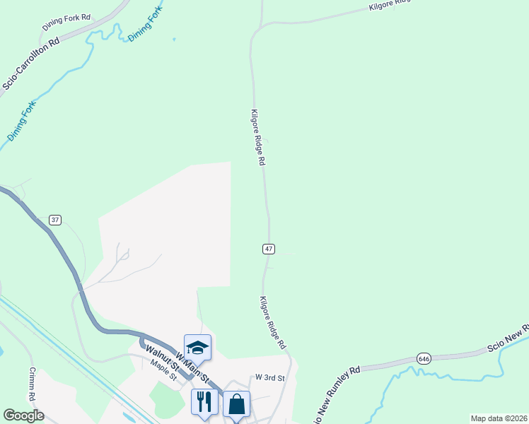 map of restaurants, bars, coffee shops, grocery stores, and more near 90322-91010 County Highway 47 in Scio