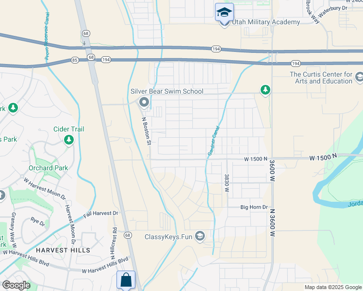 map of restaurants, bars, coffee shops, grocery stores, and more near 4088 West 1630 North in Saratoga Springs