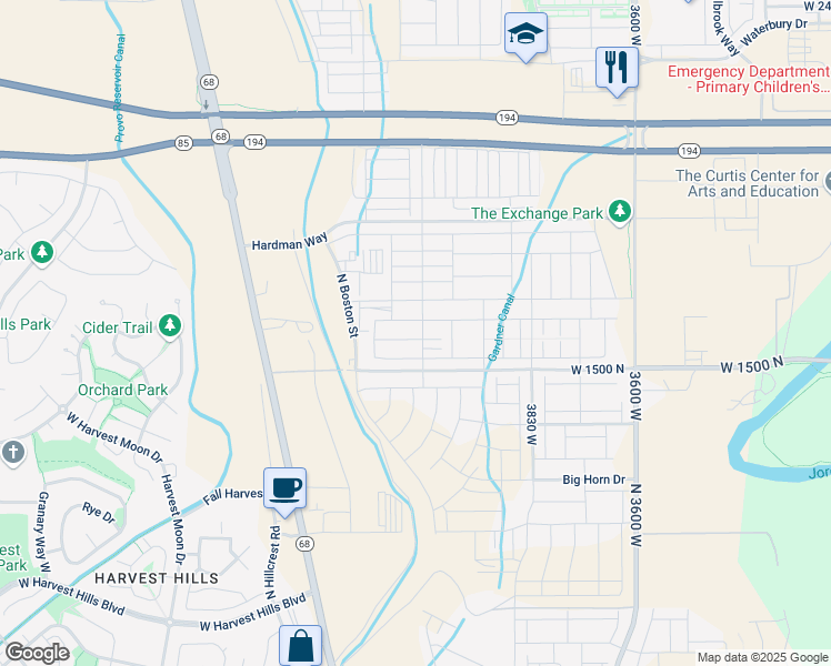 map of restaurants, bars, coffee shops, grocery stores, and more near 4088 West 1630 North in Saratoga Springs
