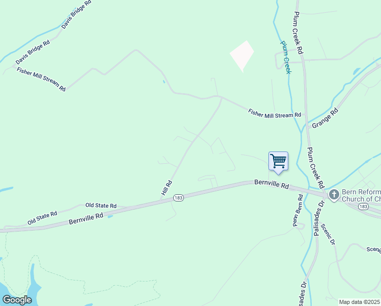 map of restaurants, bars, coffee shops, grocery stores, and more near 55 Hill Road in Bernville