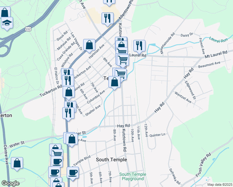 map of restaurants, bars, coffee shops, grocery stores, and more near 4819 8th Ave in Temple