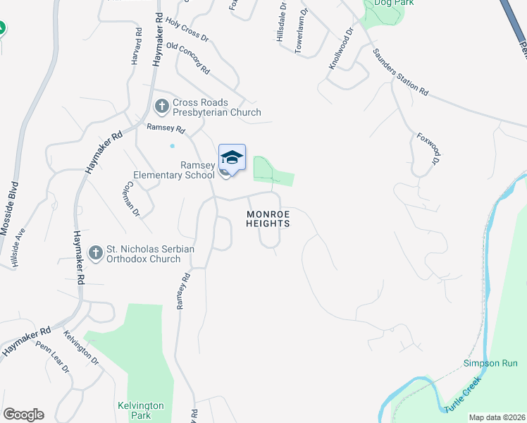 map of restaurants, bars, coffee shops, grocery stores, and more near 172 Monticello Drive in Monroeville