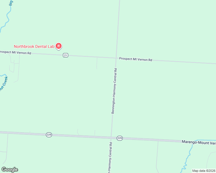 map of restaurants, bars, coffee shops, grocery stores, and more near 1516 County Road 170 in Marengo