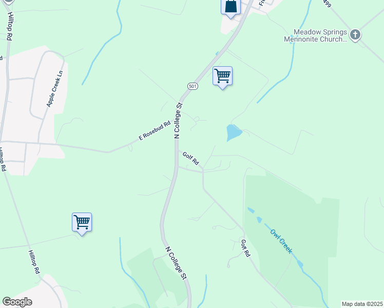 map of restaurants, bars, coffee shops, grocery stores, and more near 420 Golf Road in Myerstown