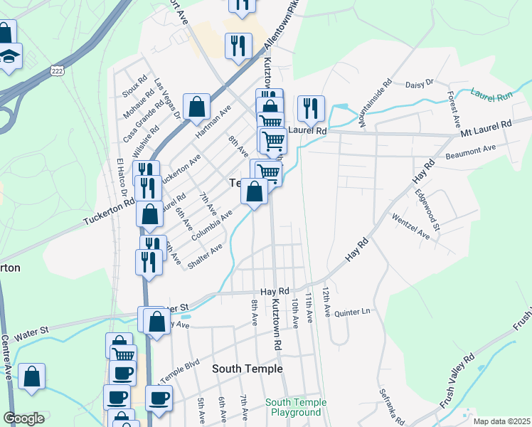 map of restaurants, bars, coffee shops, grocery stores, and more near 4819 8th Avenue in Temple