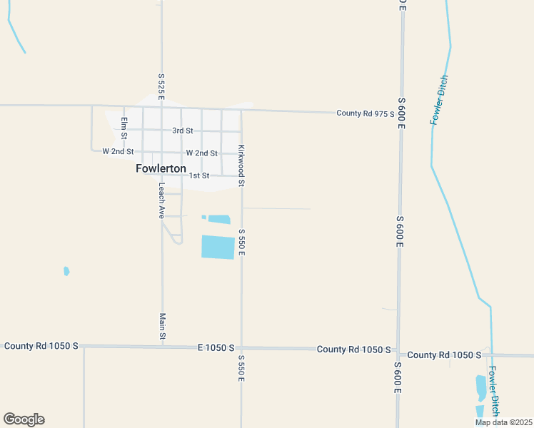 map of restaurants, bars, coffee shops, grocery stores, and more near 522 A Street in Fowlerton