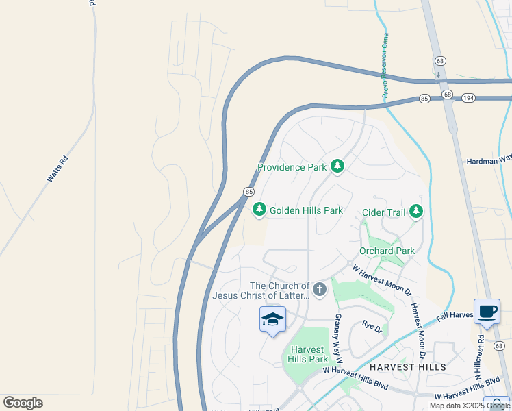 map of restaurants, bars, coffee shops, grocery stores, and more near 537 West Flora Drive in Saratoga Springs