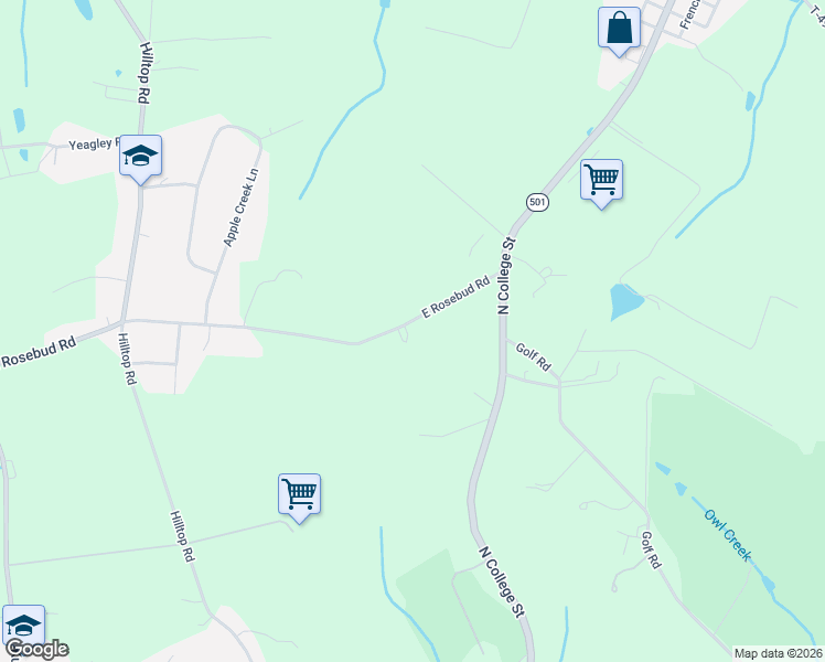 map of restaurants, bars, coffee shops, grocery stores, and more near 540 East Rosebud Road in Myerstown