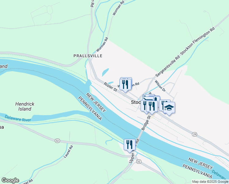 map of restaurants, bars, coffee shops, grocery stores, and more near 23 Risler Street in Stockton